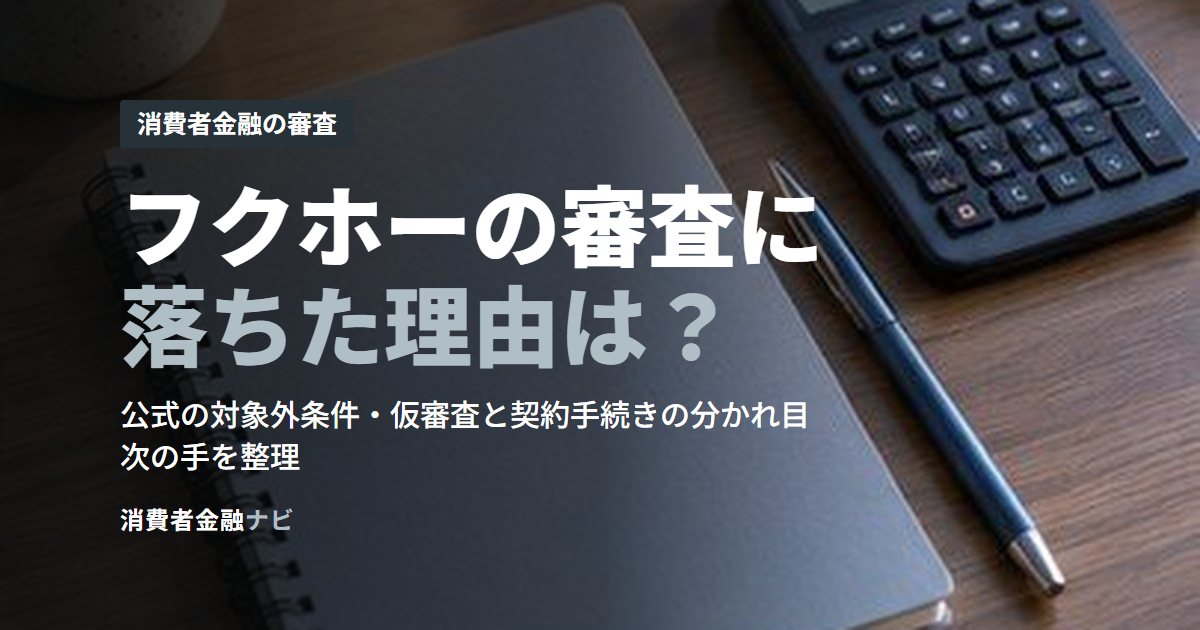 フクホーの審査に落ちた理由は?