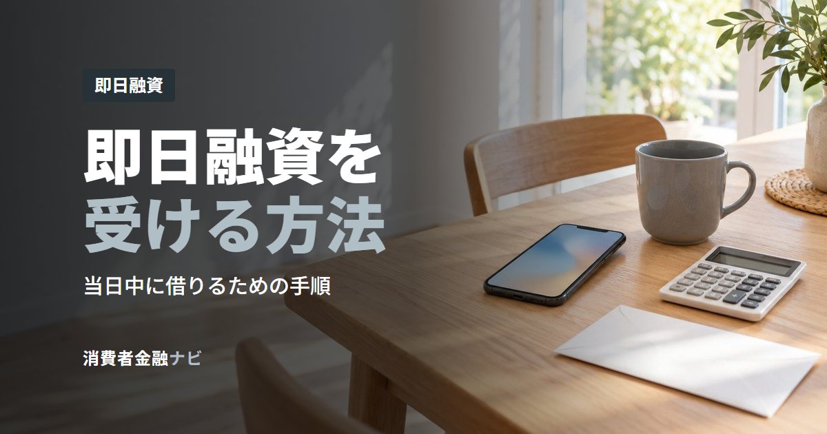 即日融資を受ける方法